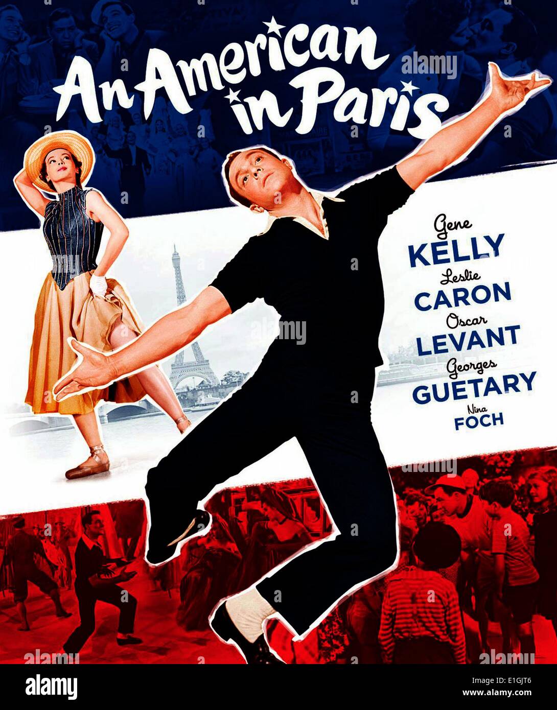 Un Américain à Paris avec Gene Kelly un film musical américain de 1951. Banque D'Images