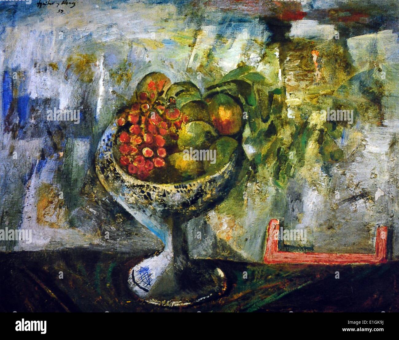 Alcuaz Federico Aguilar, huile sur toile, "la vie", 1959 Banque D'Images