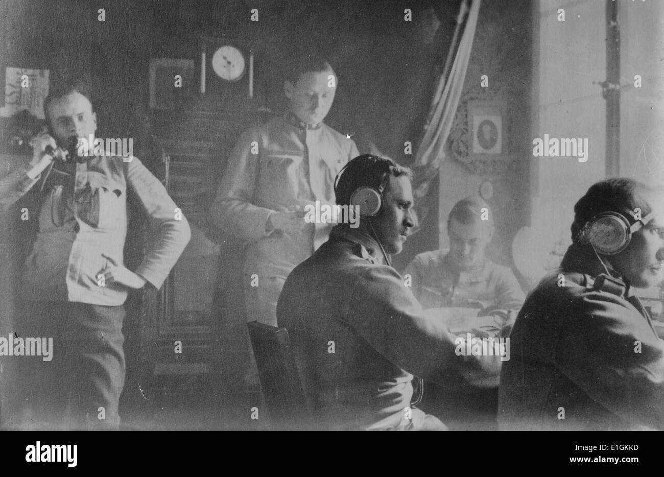 Domaine autrichien en Pologne russe de télégraphe. Banque D'Images