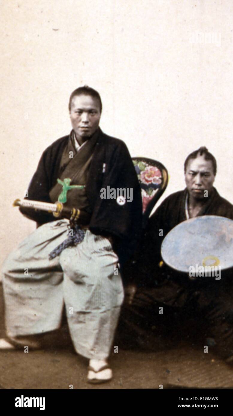 Impression photographique portraits des Stots-Bashi. Par Frederick William Beato. Datée 1870 Banque D'Images
