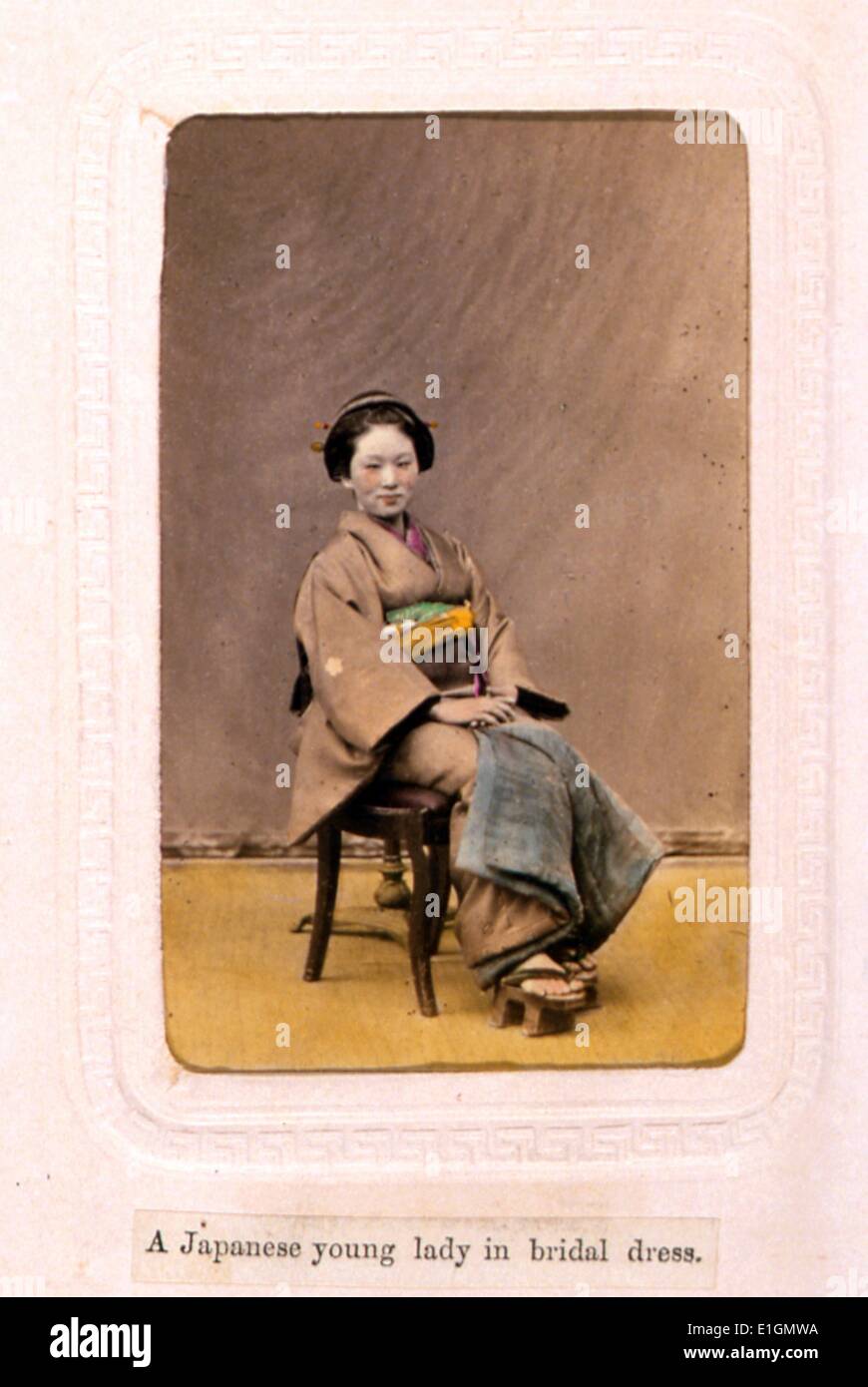 Impression photographique portraits des Stots-Bashi. Par Frederick William Beato. Datée 1870 Banque D'Images