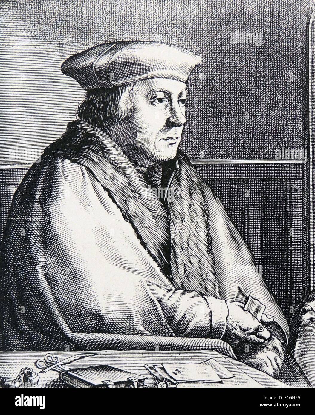 Thomas Cromwell (c1485-1540). Conseiller principal d'Henry VIII. Chancelier de l'Échiquier de 1533. Perdu sur la faveur de mariage du Roi, Anne de Clèves, envoyé à la tour et exécuté. Banque D'Images