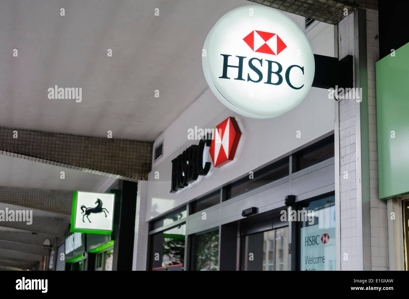 HSBC et la banque Lloyds Banque D'Images