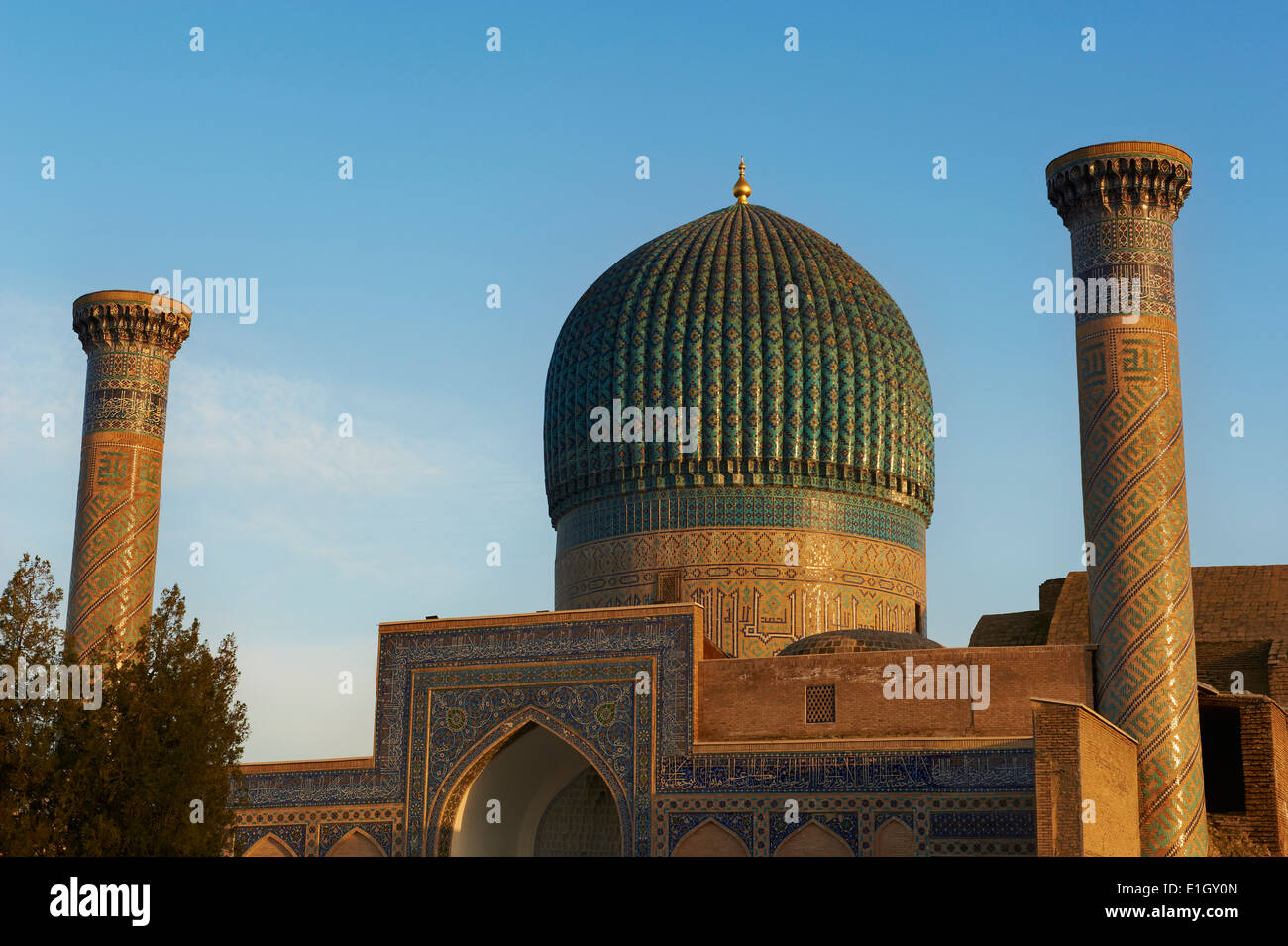 L'Ouzbékistan, Samarkand, Unesco World Heriatge, mausolée Gour Emir Timur (Tombeau) Banque D'Images