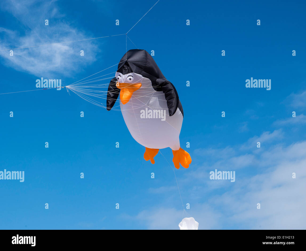 Plage de kite à Rostock-Warnemünde, Mecklenburg-Vorpommern, Allemagne Banque D'Images