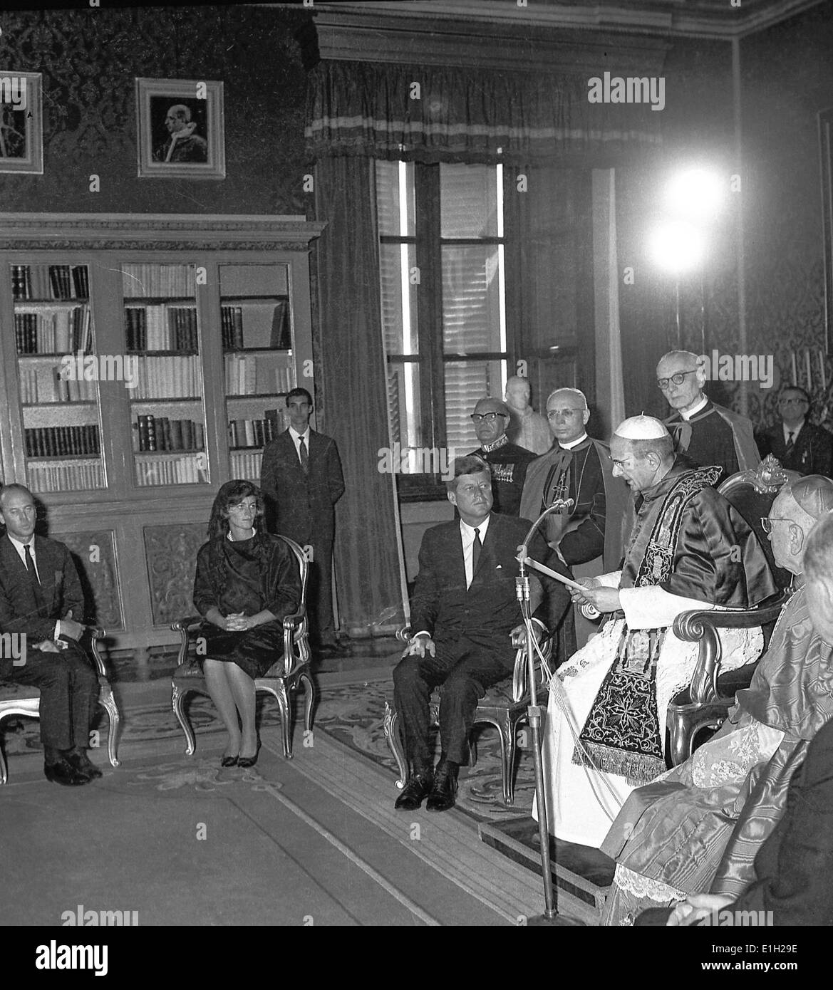 Paolo VI et John Kennedy - 2 juillet 1963 Banque D'Images