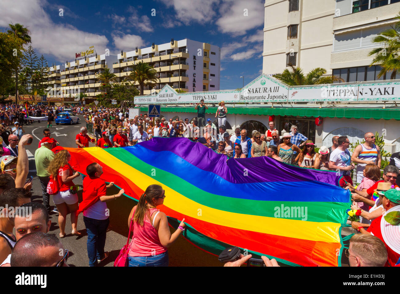 Gay Pride Parade 2014 Maspalomas Banque D'Images