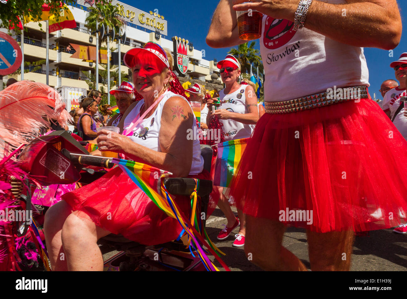 Gay Pride Parade 2014 Maspalomas Banque D'Images