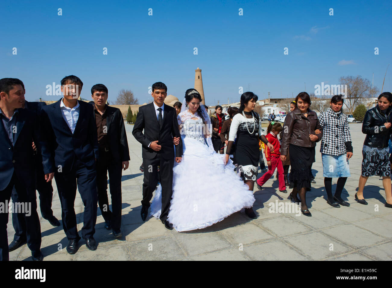 L'Ouzbékistan, Khiva, UNESCO World Heritage, mariage Banque D'Images