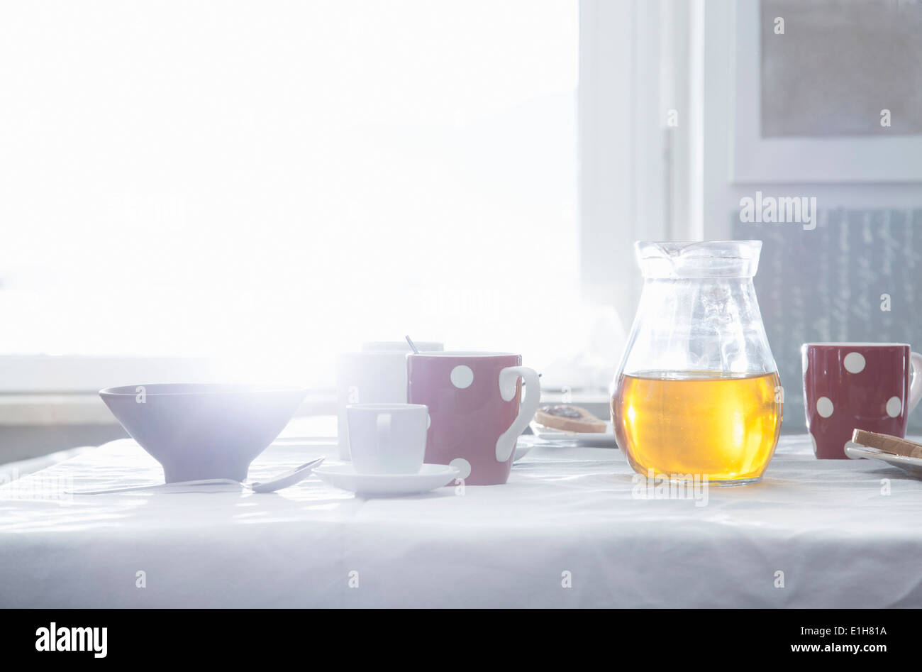 Set de table pour le petit déjeuner Banque D'Images