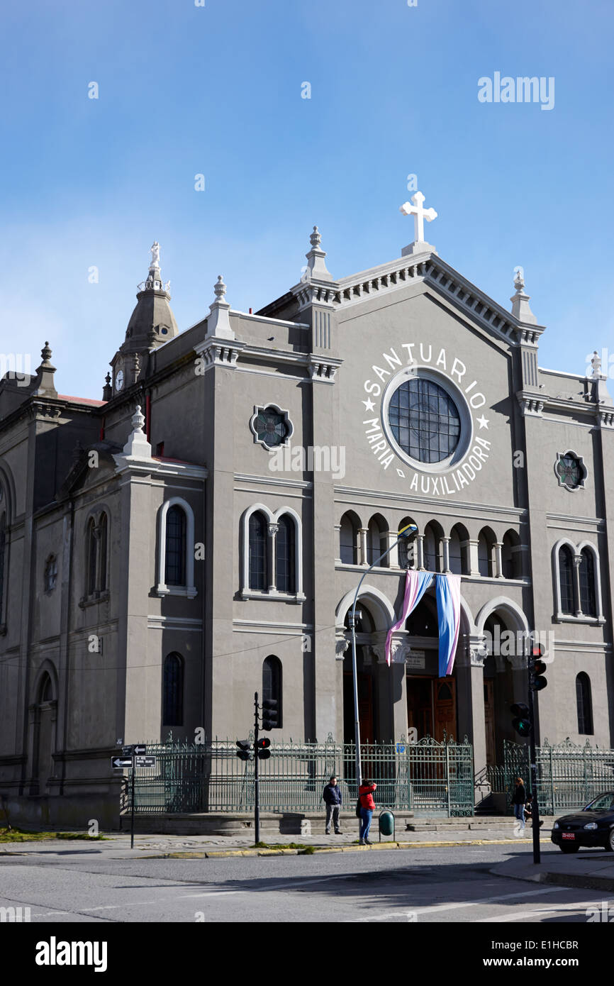 Église santuario Maria Auxiliadora Punta Arenas Chili Banque D'Images