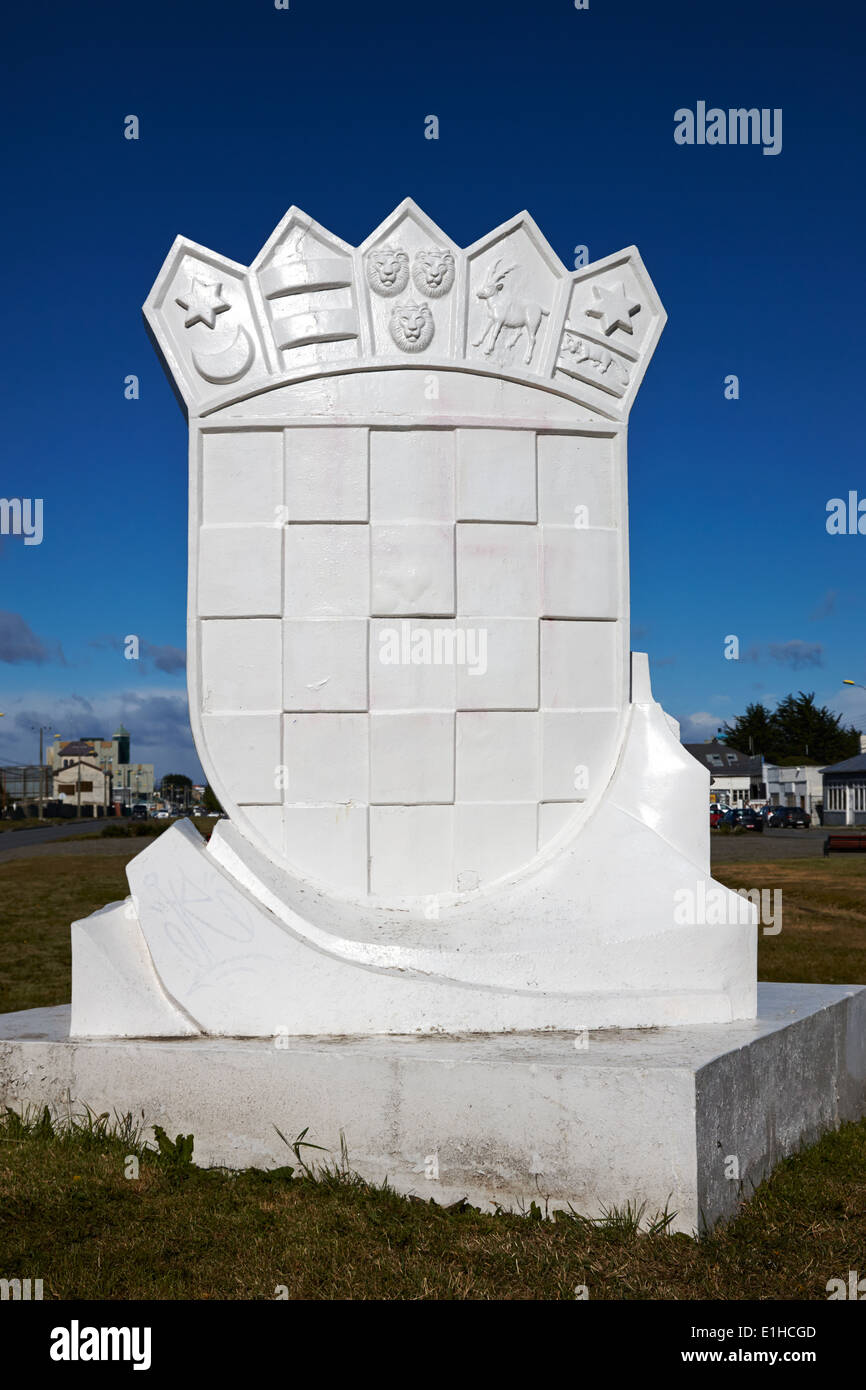 Monumento al inmigrante croata monument de l'immigration croate Punta Arenas Chili Banque D'Images