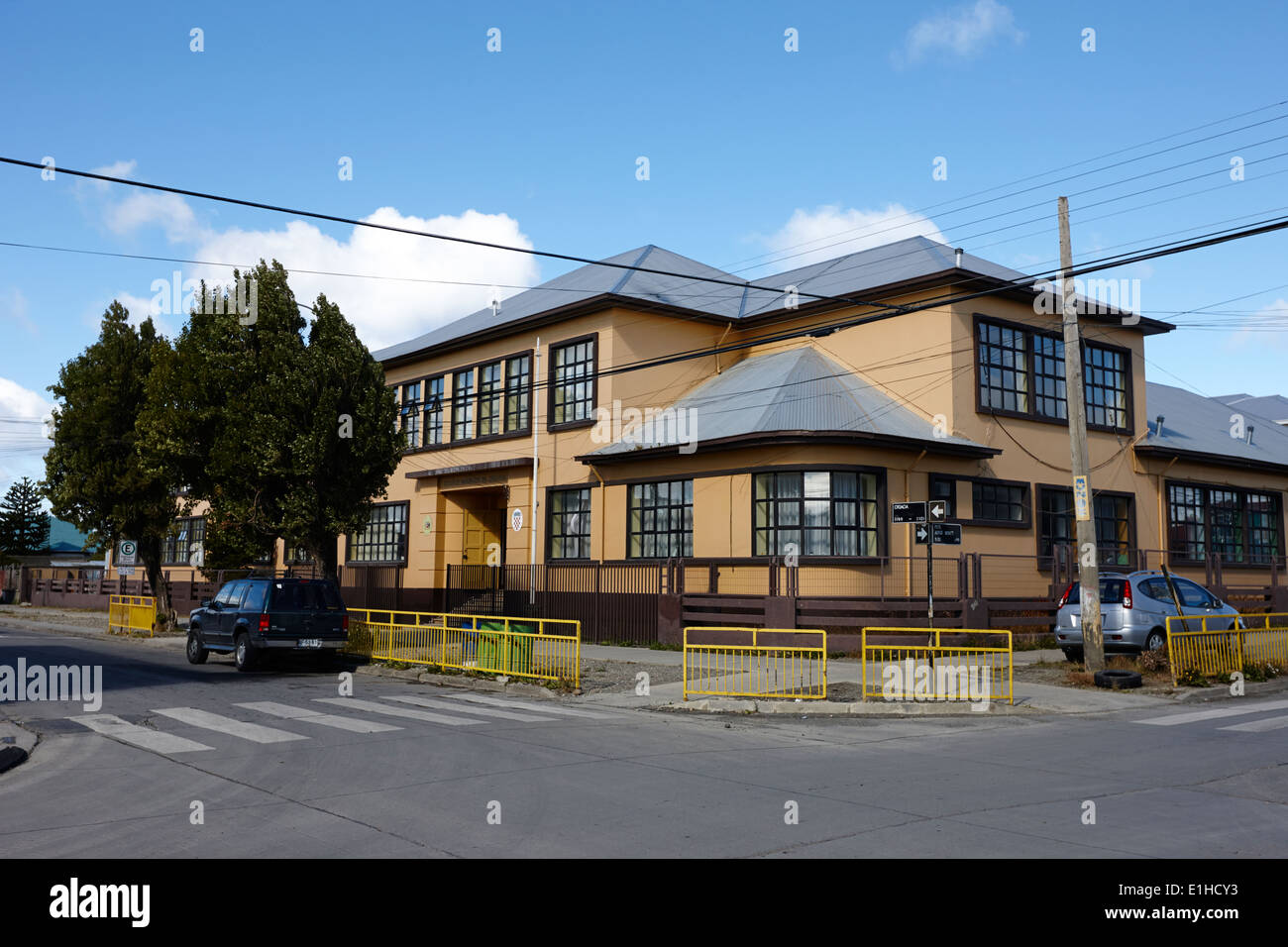 L'école croate Punta Arenas Chili Banque D'Images