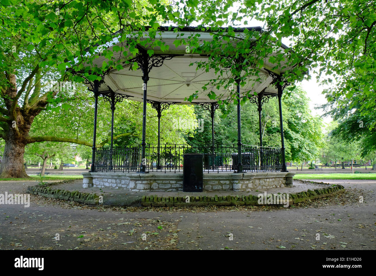 Pavillon Band stand à Bedford Banque D'Images
