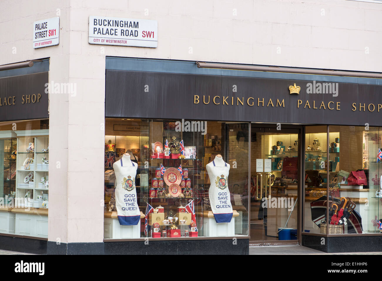 Buckingham Palace, Londres boutique de souvenirs Banque D'Images