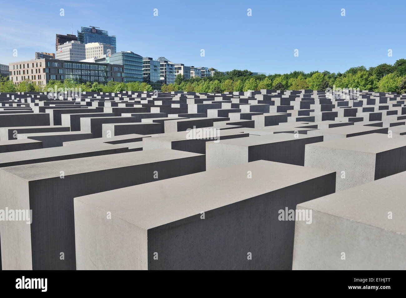 Mémorial aux Juifs assassinés d'Europe ou Holocaust Memorial, Berlin, Allemagne Banque D'Images