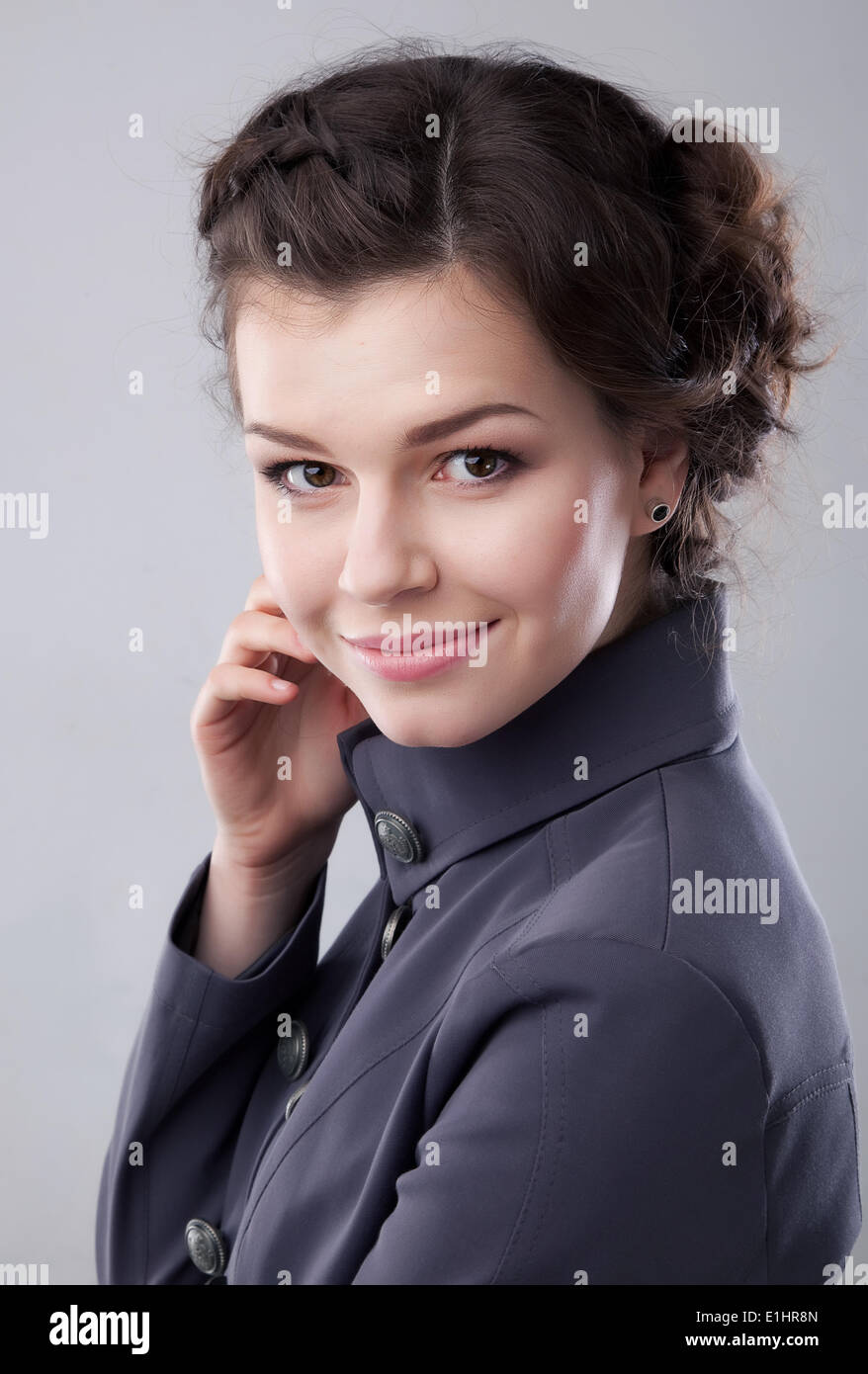 Closeup portrait of a young female - businesswoman Banque D'Images