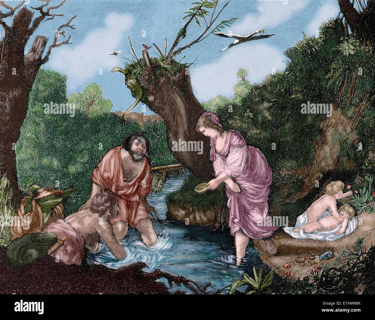 La Mythologie Classique Leto Avec Ses Fils Jumeaux Apollon Et Art mis 