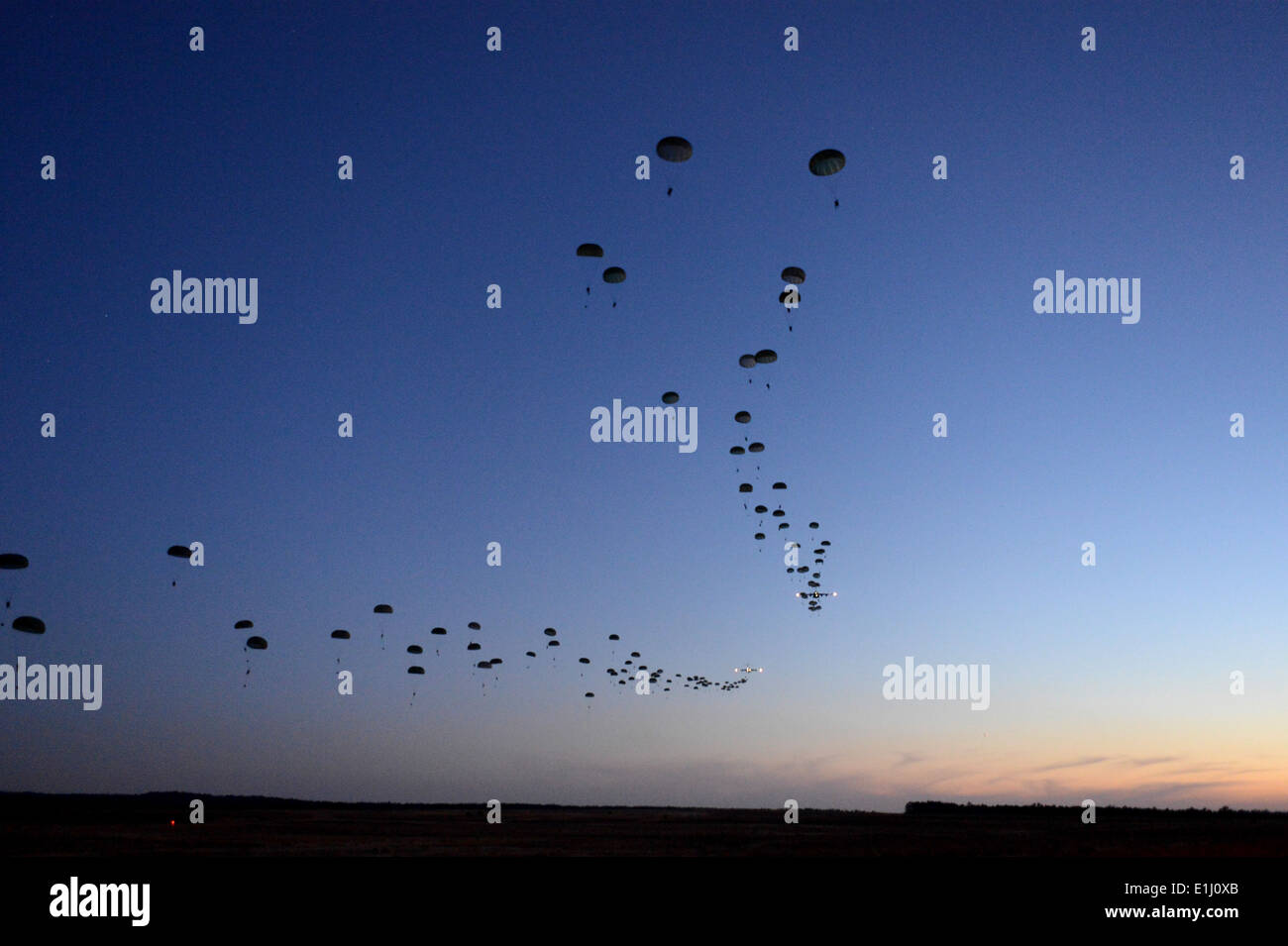 L'Armée américaine Des soldats du 1er Bataillon du 508th Parachute Infantry Regiment, 4e Brigade Combat Team, 82e Division aéroportée, Banque D'Images