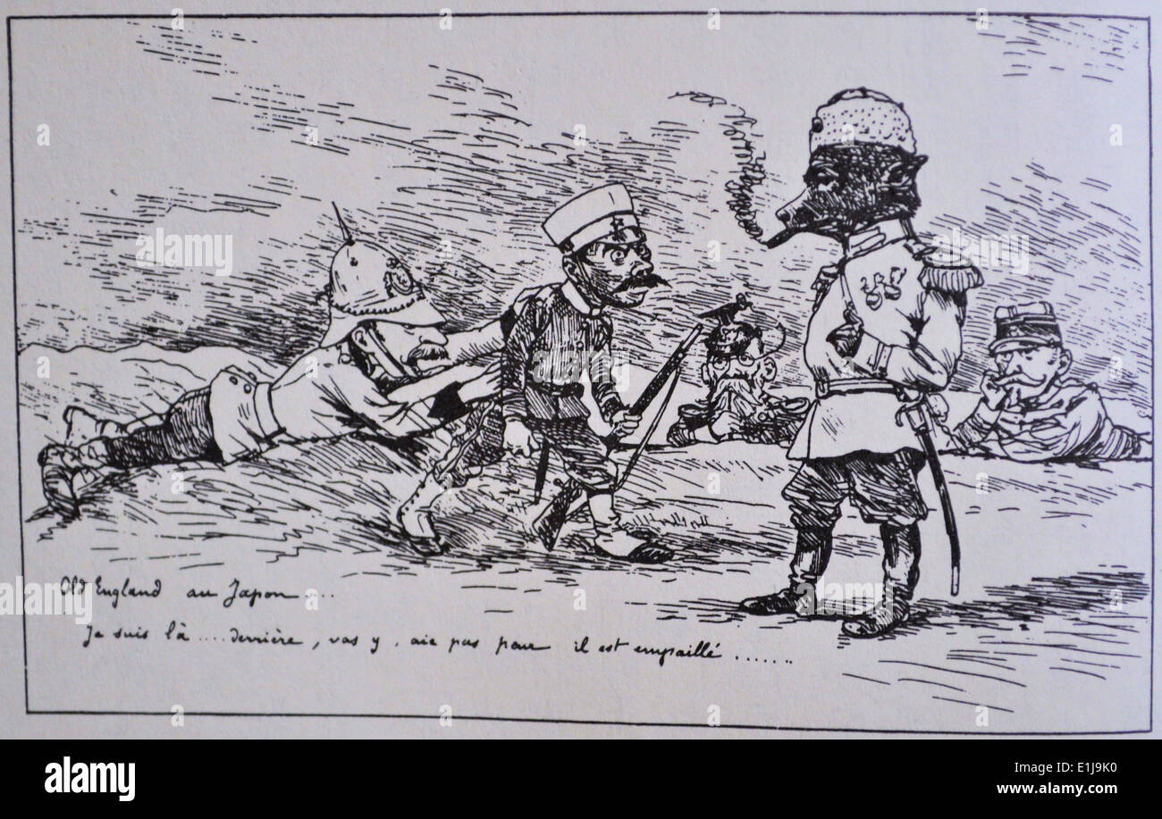 Caricature de Georges Ferdinand Bigot Banque D'Images