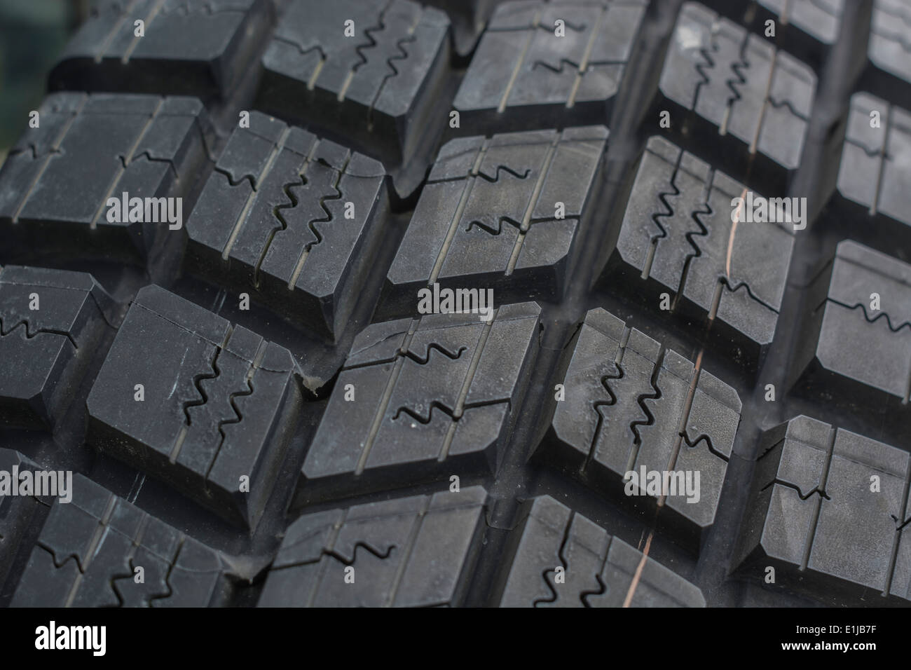 Close-up of fresh / inutilisés pneu de voiture / pneu. Banque D'Images