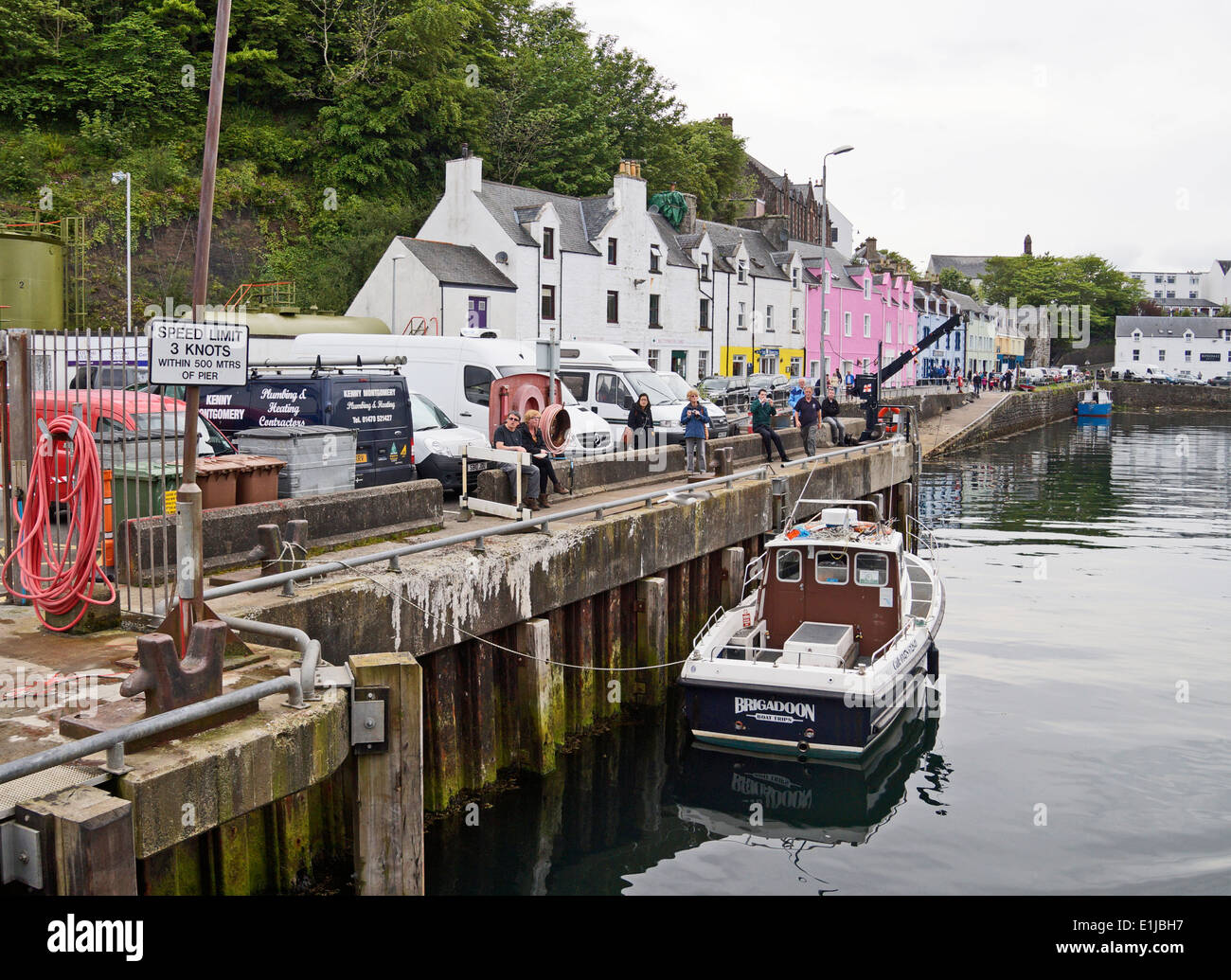 Le port de Portree sur l'île de Skye dans les Hébrides intérieures de l'Écosse Banque D'Images