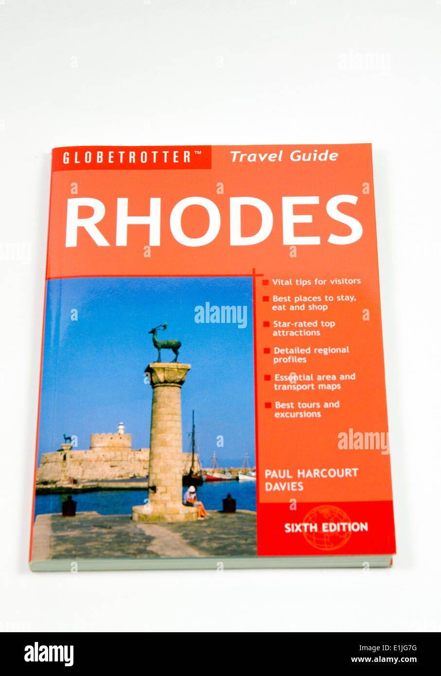 Globetrotter guide pour marque l'île de Rhodes, Grèce. Banque D'Images