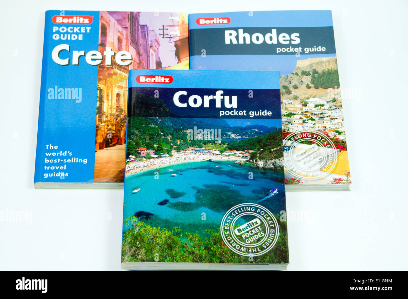 Collection de Berlitz Guide de voyage de livres à la Grèce. Banque D'Images