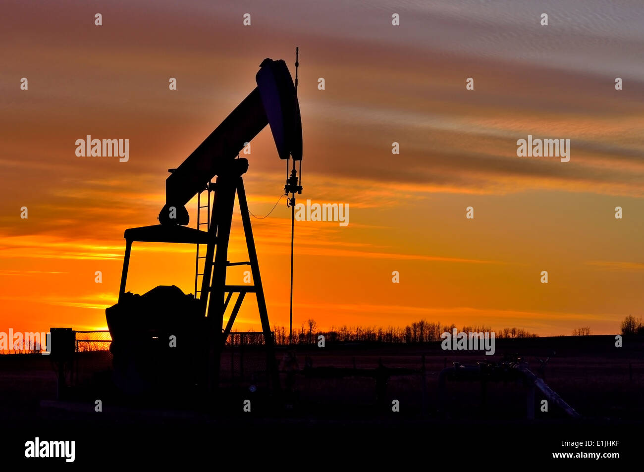 Une image horizontale d'une pompe de travail Jack Banque D'Images