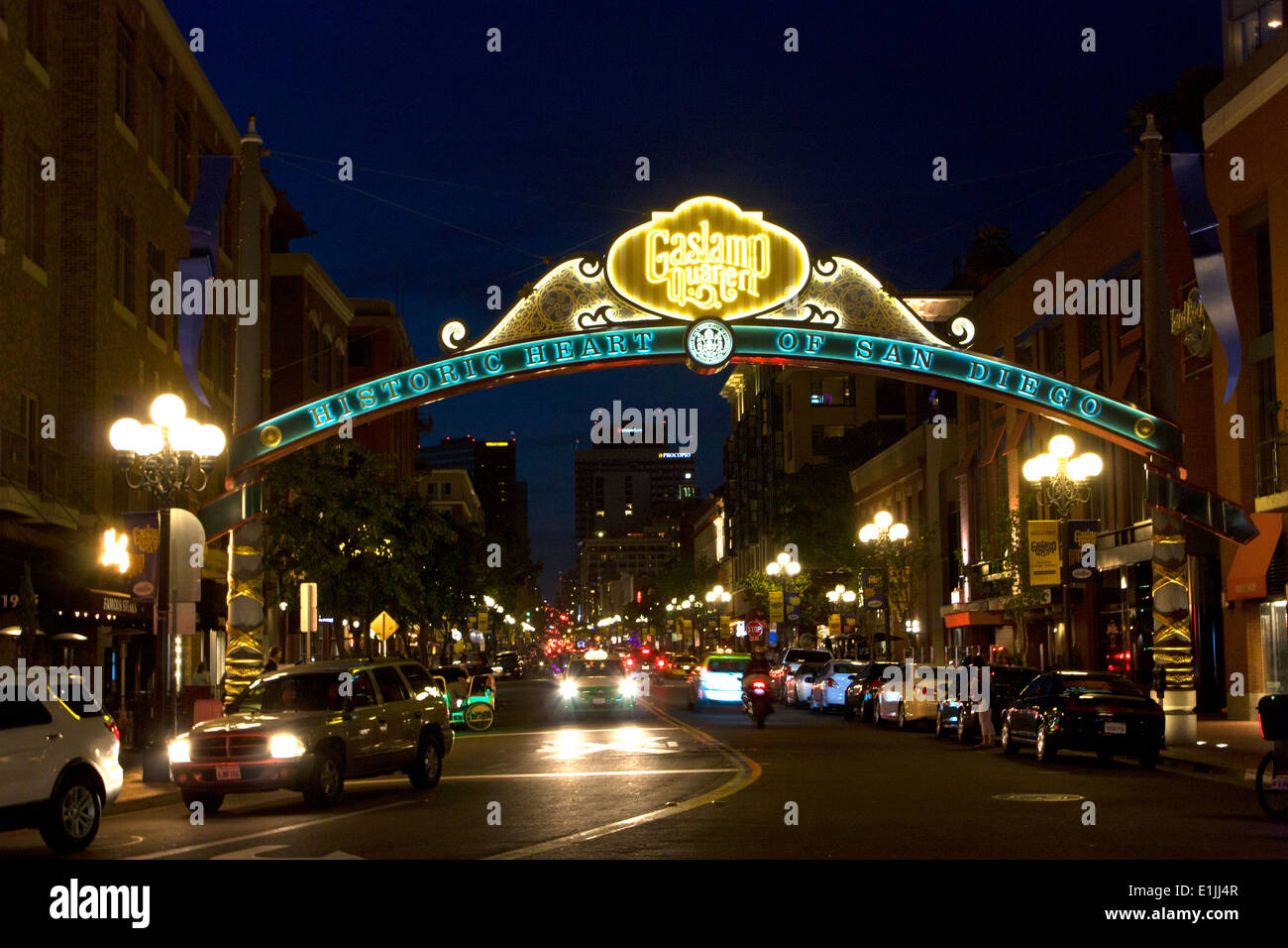 SAN DIEGO, CA - 05 mai : le quartier Gas Lamp à San Diego, en Californie, le 05 mai 2014 Banque D'Images