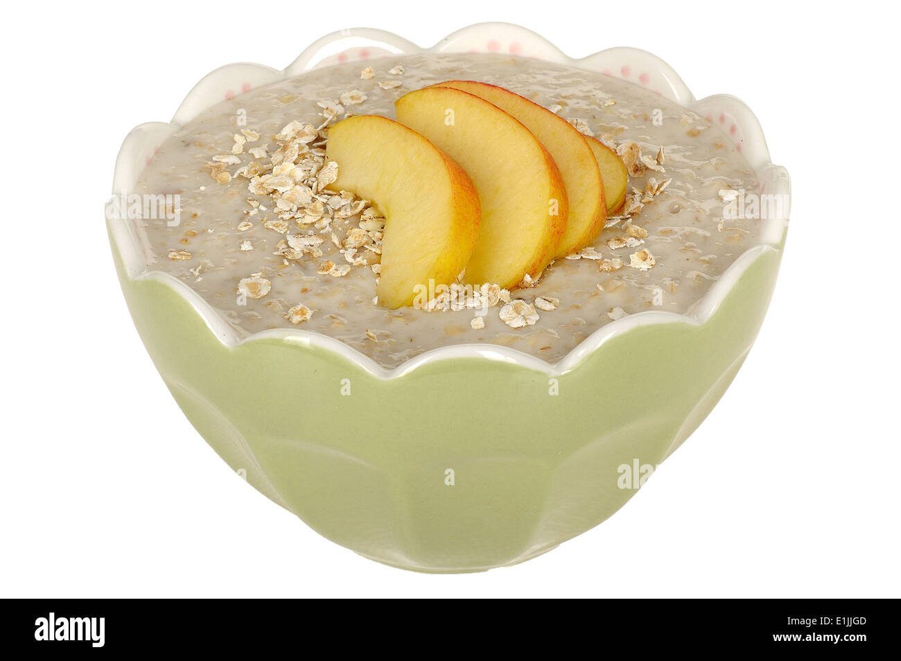 Bol de porridge avec Apple Banque D'Images