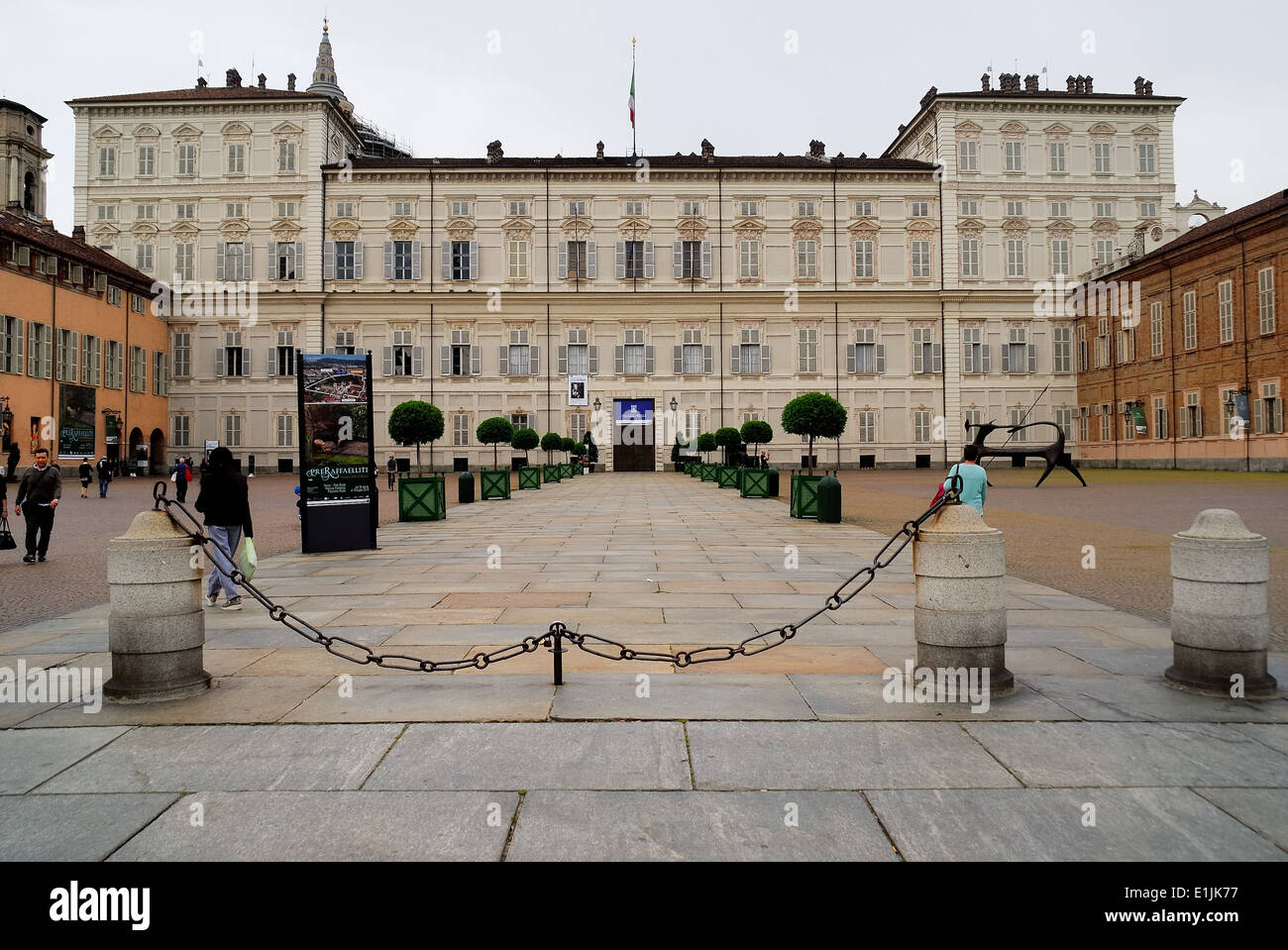 Le Palais Royal de Turin (en italien : Palazzo Reale di Torino) est un palais historique de la Maison de Savoie dans la ville. Banque D'Images