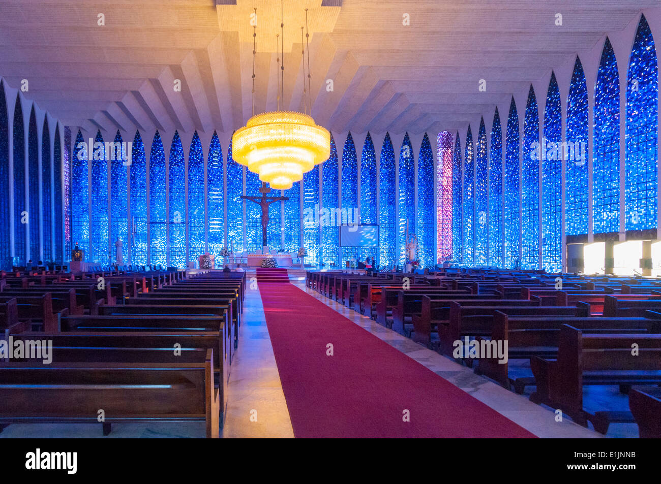 Brasilia Brésil église Santuario Dom Bosco Banque D'Images