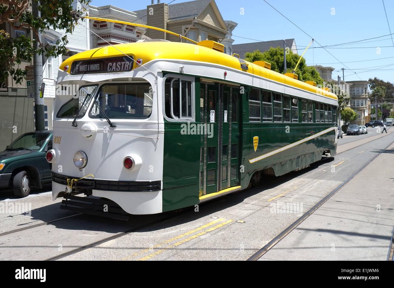 Ligne de trolleybus F San Francisco Banque D'Images