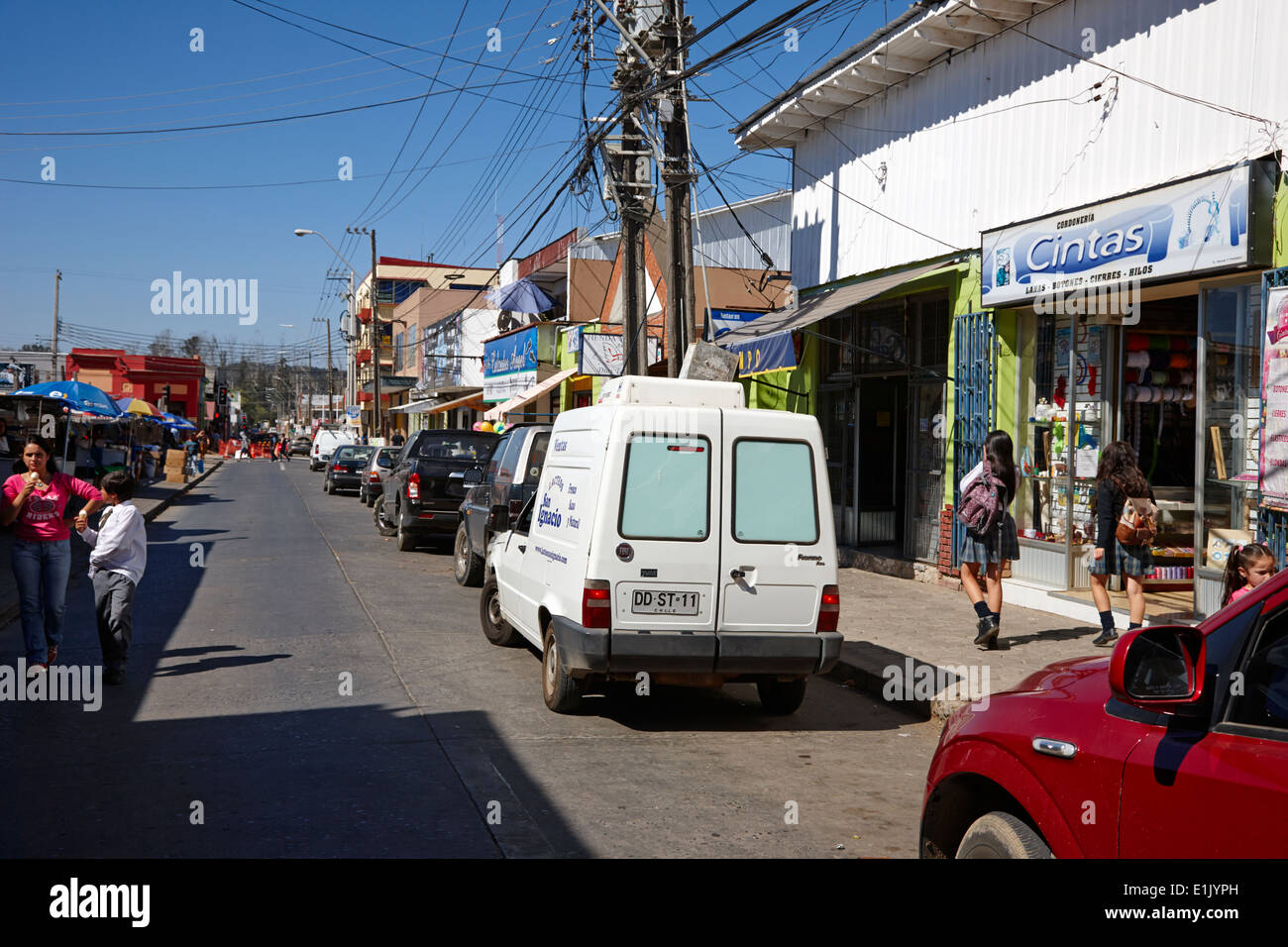 Les rues de la ville constitucion chili Banque D'Images