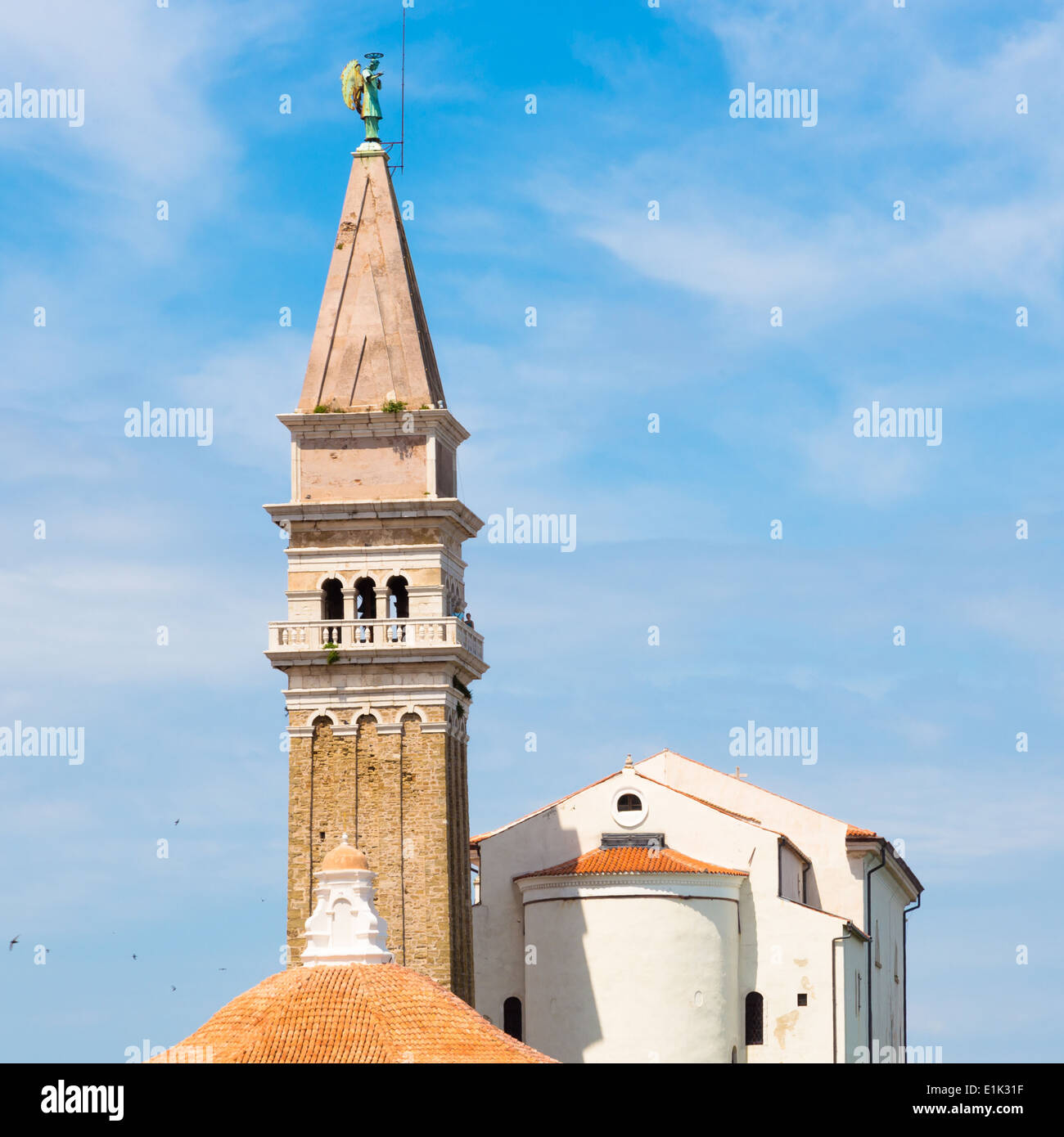 Vieille ville pittoresque de Piran, Slovénie. Banque D'Images