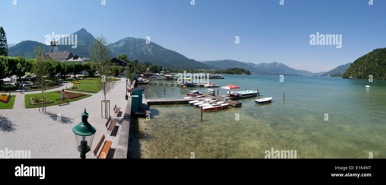 L'Autriche, l'état de Salzbourg, Salzkammergut, le lac Wolfgangsee, Strobl, Promenade Banque D'Images