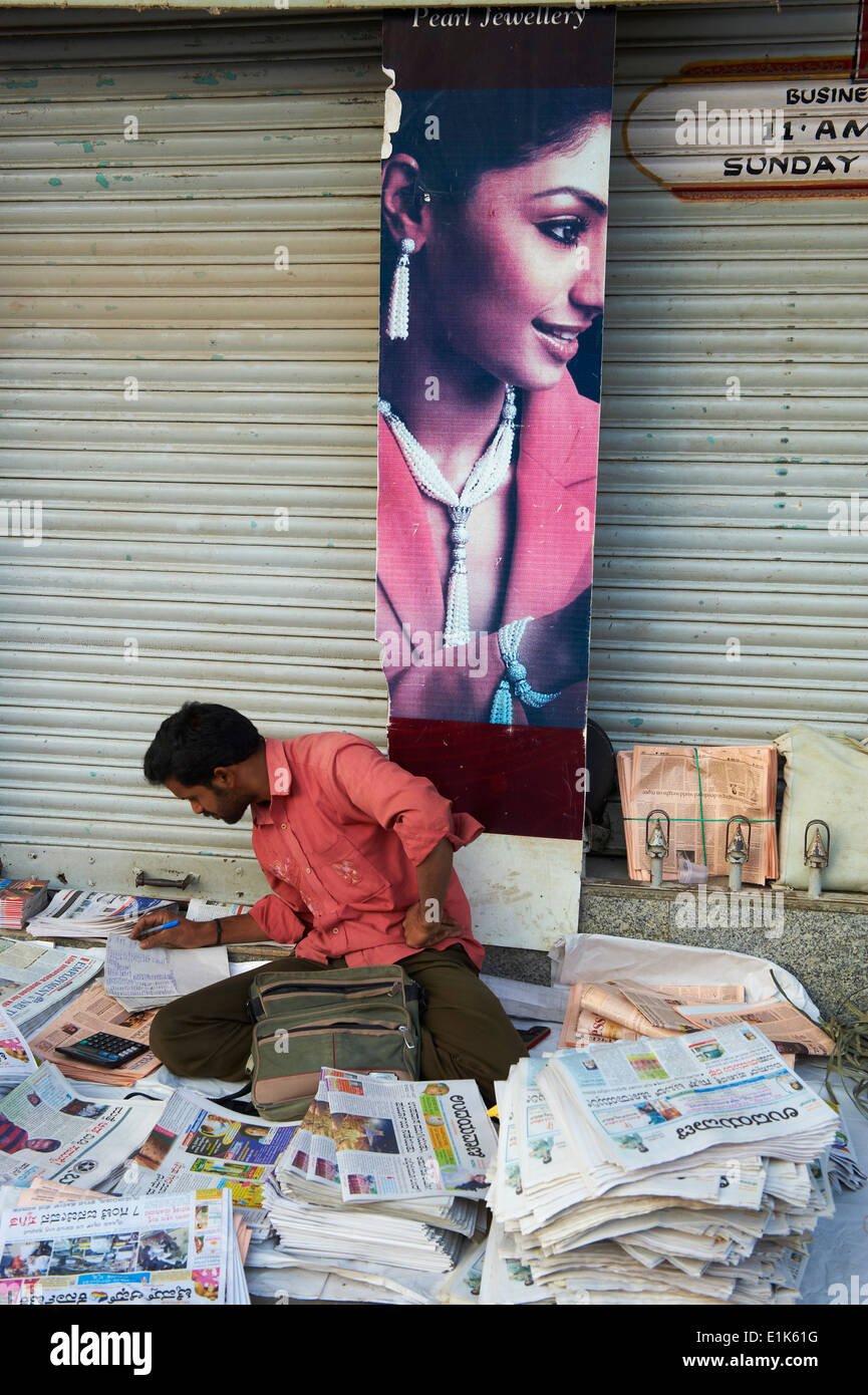 L'Inde, Karnataka, Mysore, Devaraja market Banque D'Images