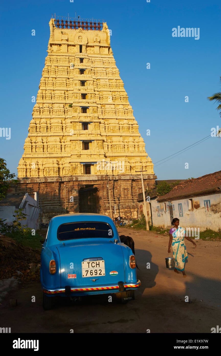 L'Inde, le Tamil Nadu, Kanchipuram, temple Devarajaswami Banque D'Images