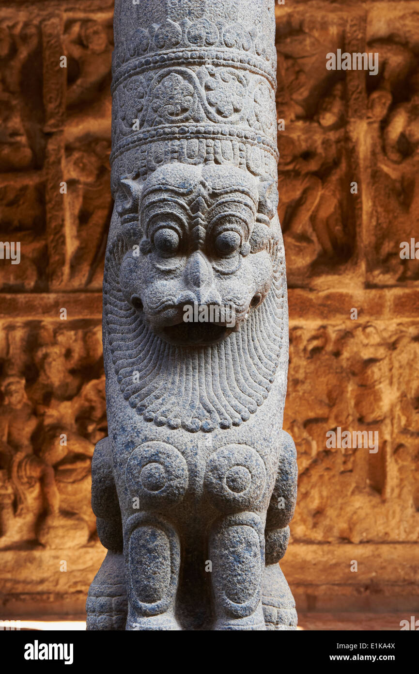 L'Inde, le Tamil Nadu, Kanchipuram, Vaikunta Perumal temple Banque D'Images