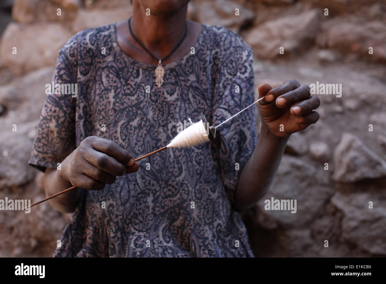 Filature de coton Banque D'Images