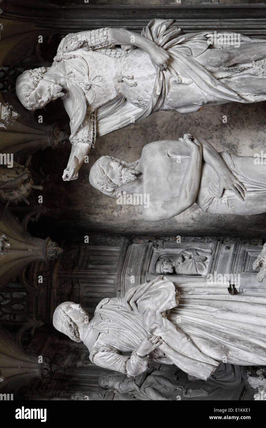 Notre-Dame de la cathédrale de Chartres Statues autour du choeur Baptême du Christ Banque D'Images