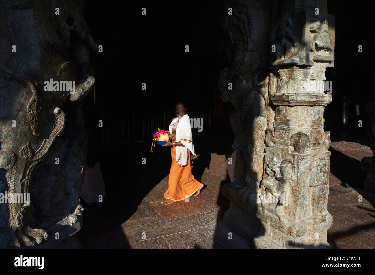 L'Inde, le Tamil Nadu, Madurai, Sri Meenakshi temple Banque D'Images