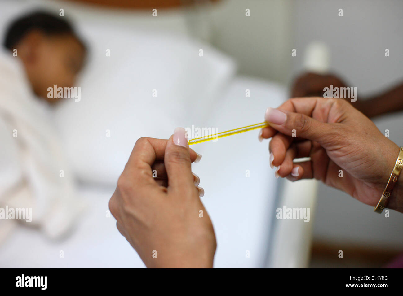 L'aide médicale en Haïti Banque D'Images