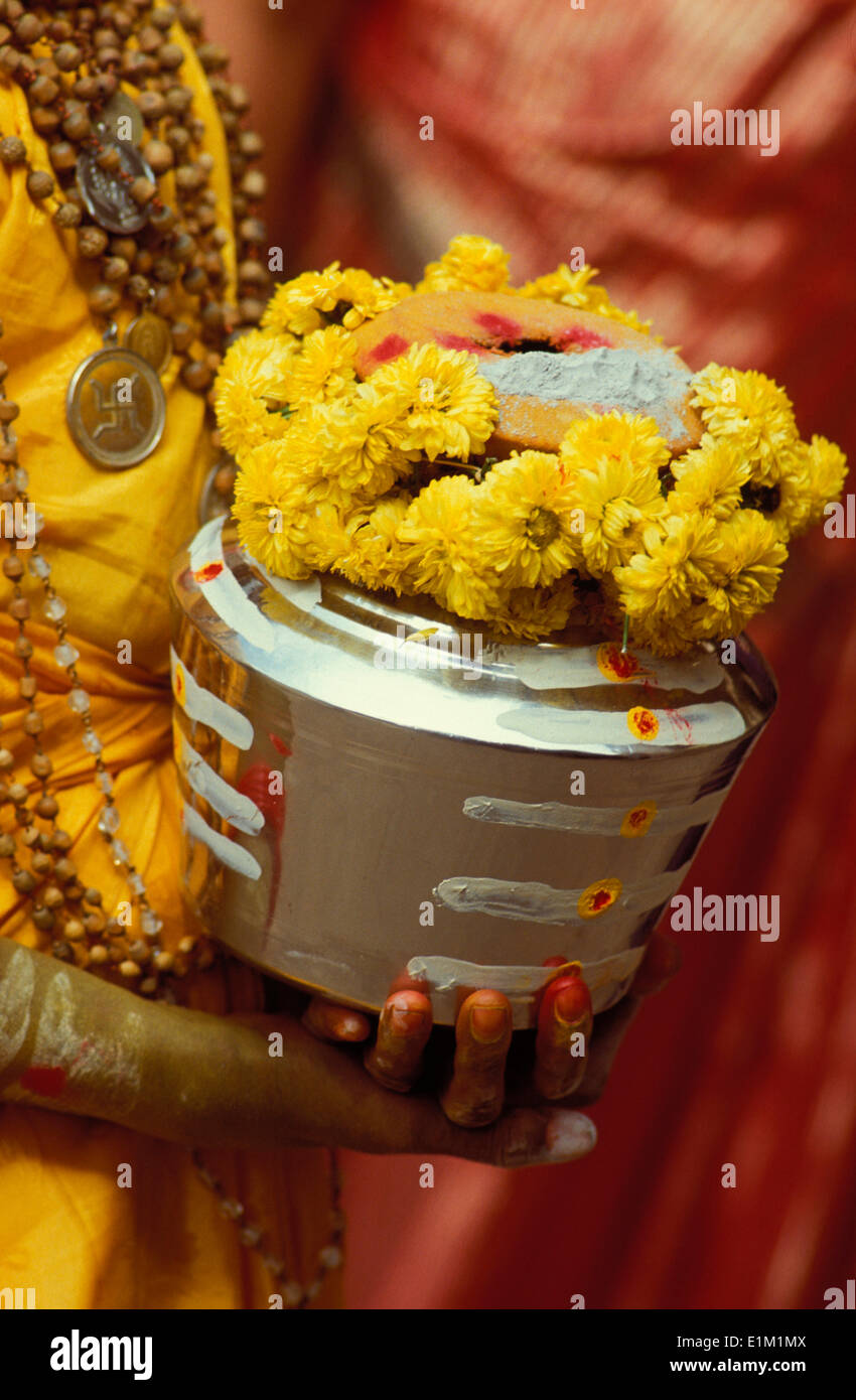 Shiva pilgrim au Tamil Nadu Banque D'Images