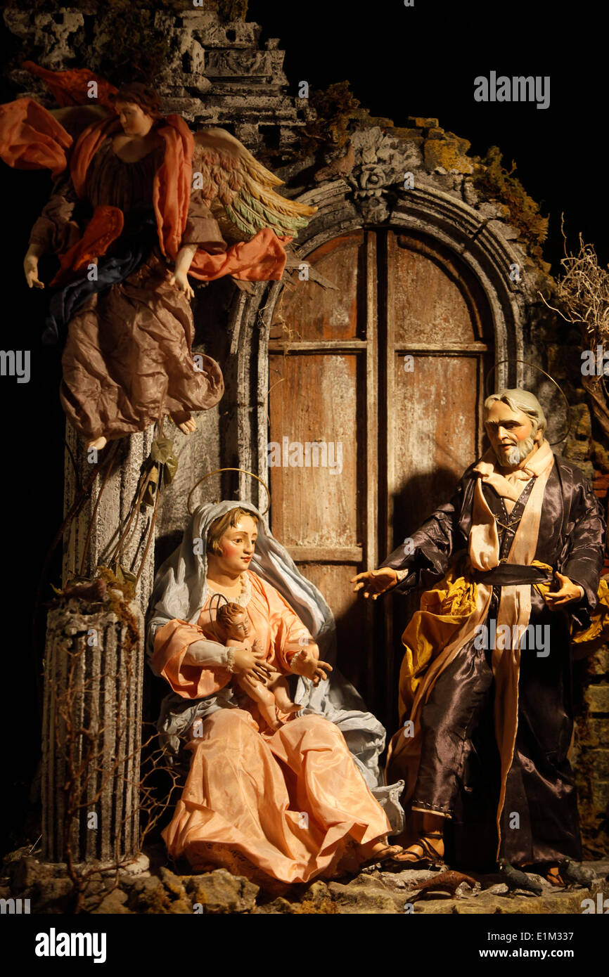 Crèche napolitaine historique Banque D'Images