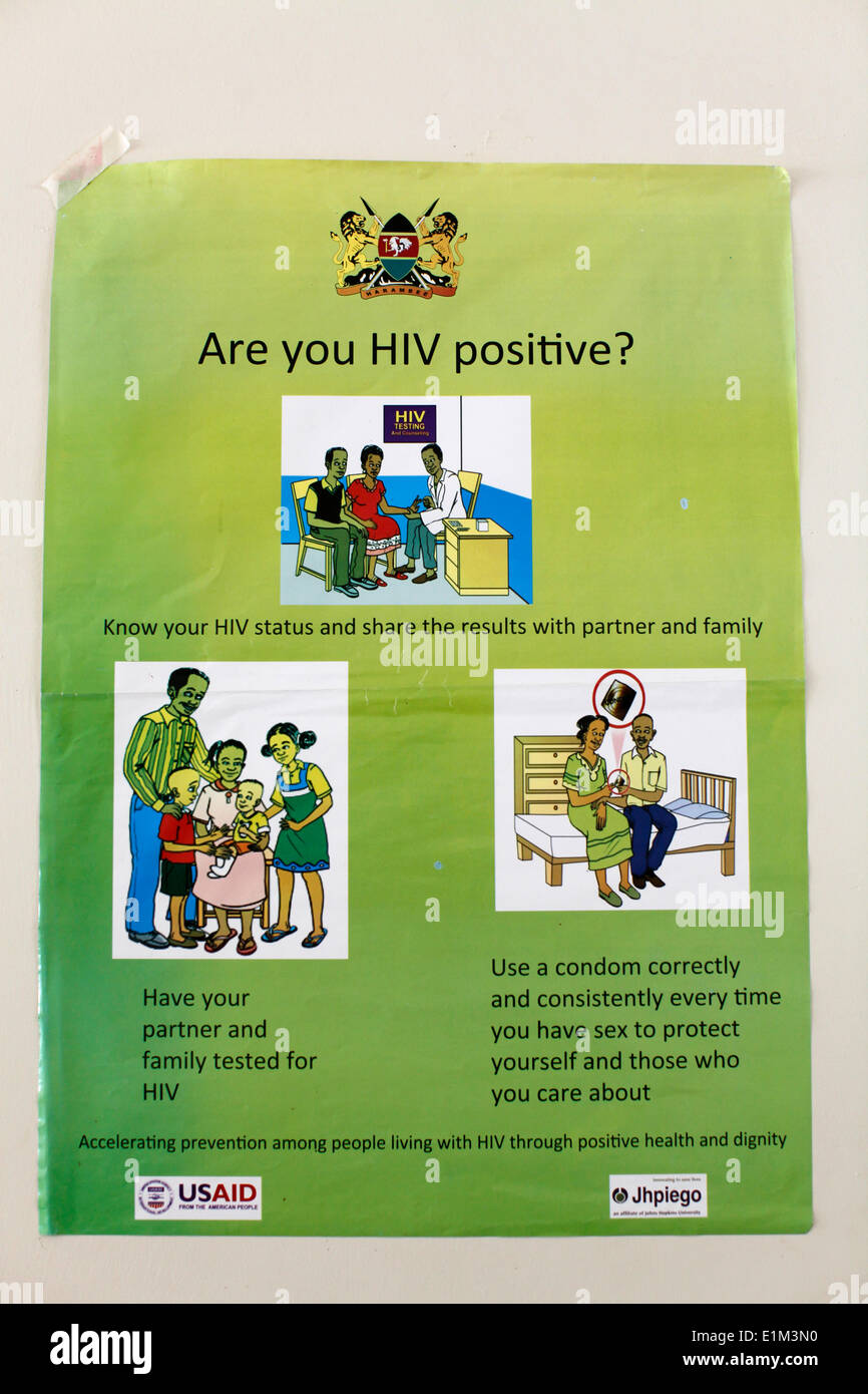 Affiche de la campagne de prévention du sida Banque D'Images