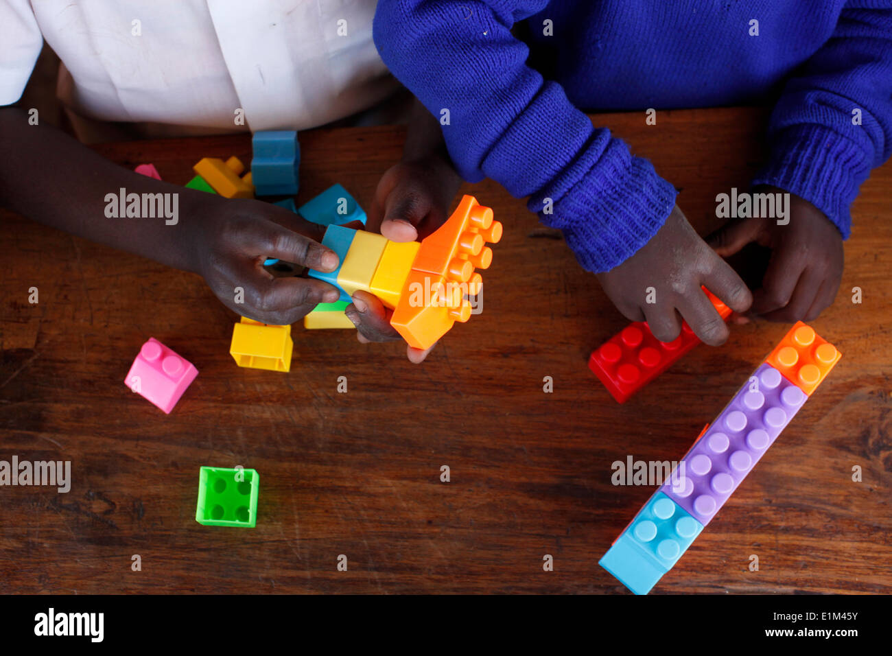 La maternelle financé par un prêt de 25 000 KS Occasion la microfinance Banque D'Images