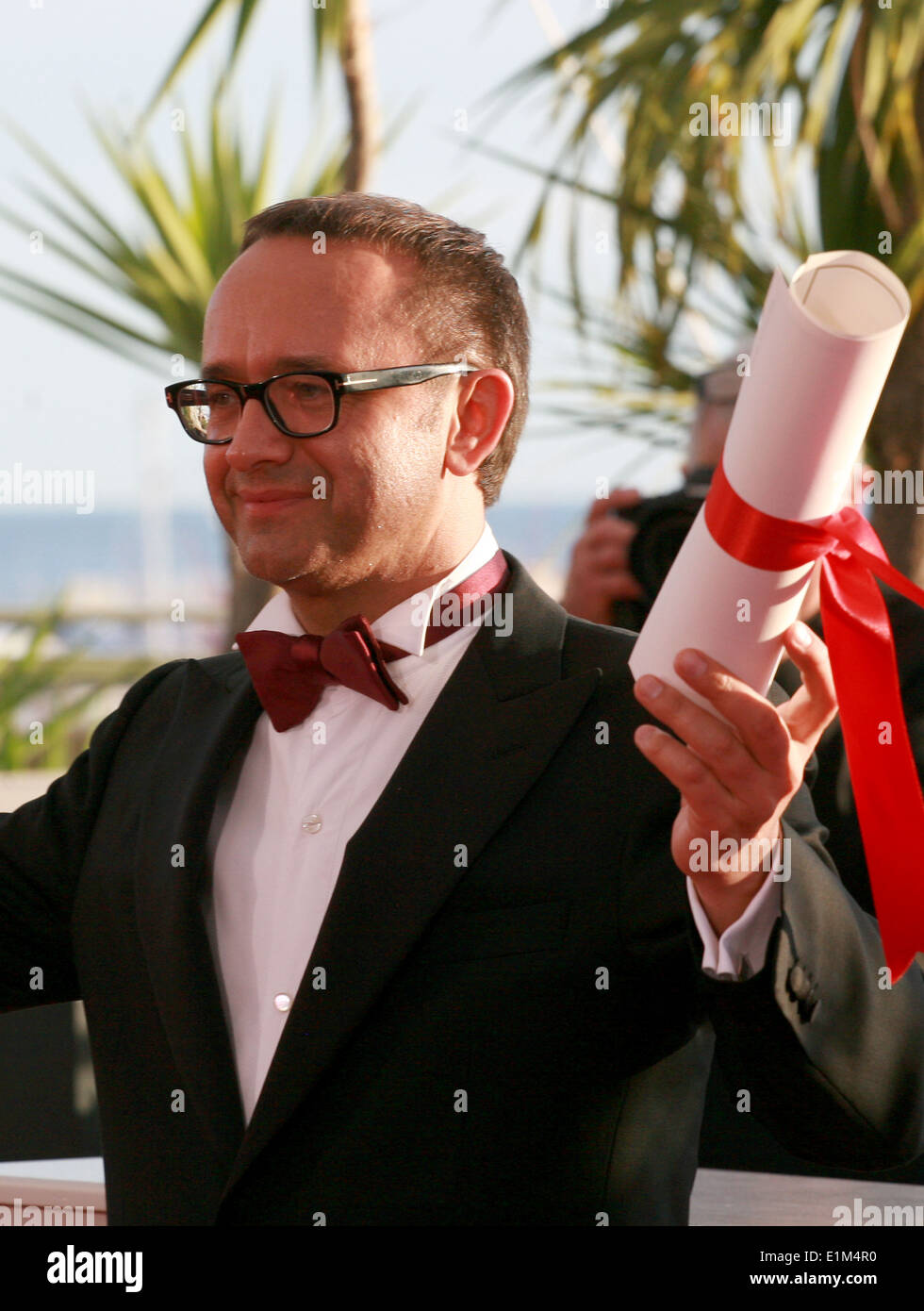 Andrey Zvyagintsev gagnant du meilleur scénario pour le film Leviathan à la Palme d'Or à l'appel de photo gagnants 67e Cannes Fil Banque D'Images