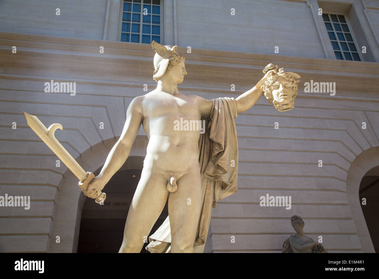 Statue de Persée tenant la tête de Méduse, Metropolitan Museum of Art, NEW YORK Banque D'Images